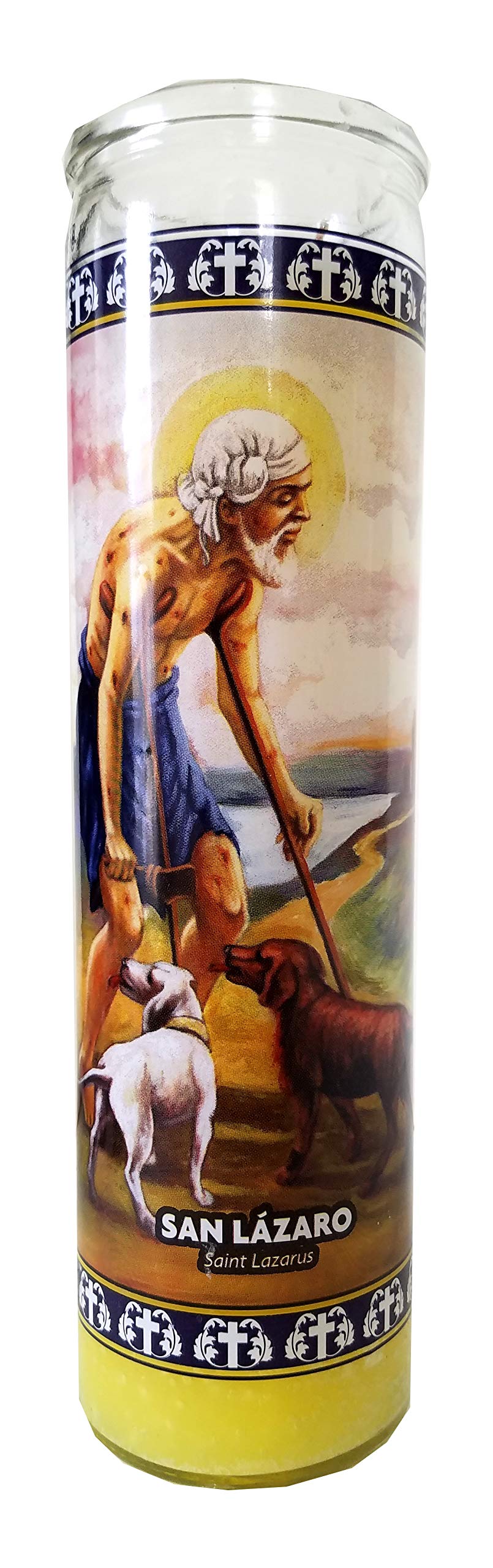 Staci19 Saint Lazarus San Lazaro Yellow Devotional Candle