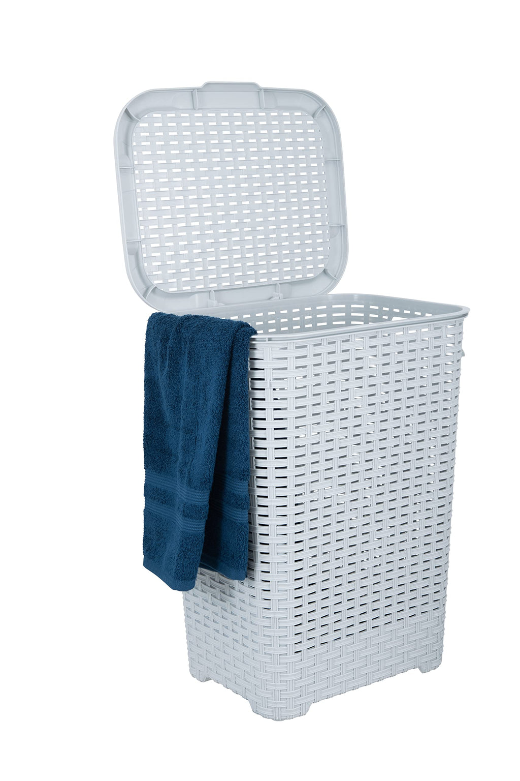 Superio Slim Deluxe Laundry Hamper Wicker, 60 Liter Ivory, Beige, Model:502-503-504