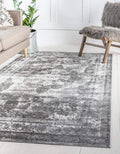 Unique Loom Sofia Collection Area Rug - Salle Garnier (4 1 x 6 1 Rectangle, Gray/ Ivory)