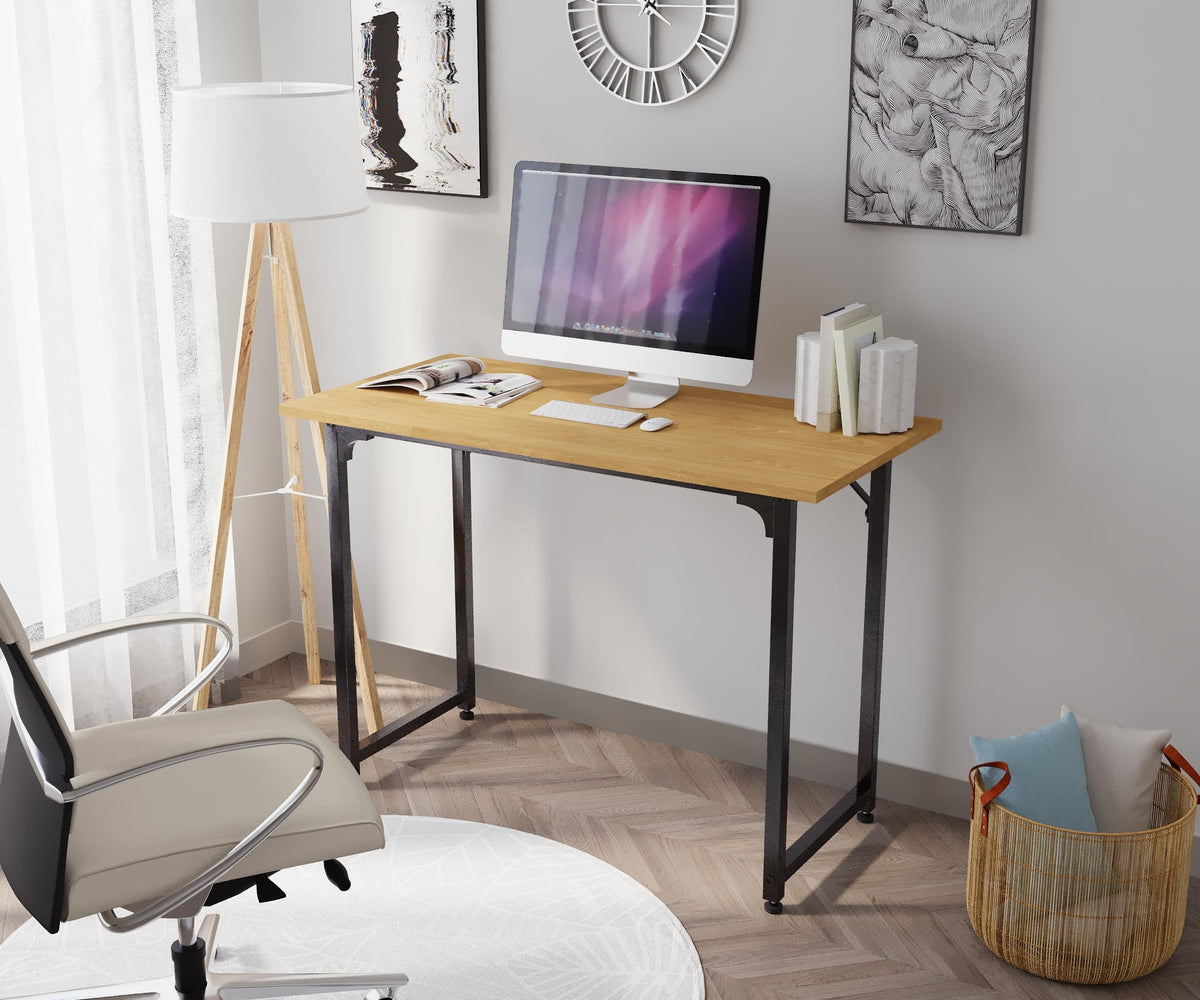 Furnikasa Powder Coated Engineered Wood Office Table | Computer Table | Writing Desk For Office, 32inch X 19inch, Work From Home Multi