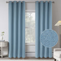 Burlap Textured Linen 100% Blackout Curtains For Bedroom - 108 Inches Long Energy Saving Thermal Insulated Window Treatment Curt