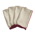 SARO LIFESTYLE Red Crochet Scalloped Design Napkin - 20' Square, 4 Ct.