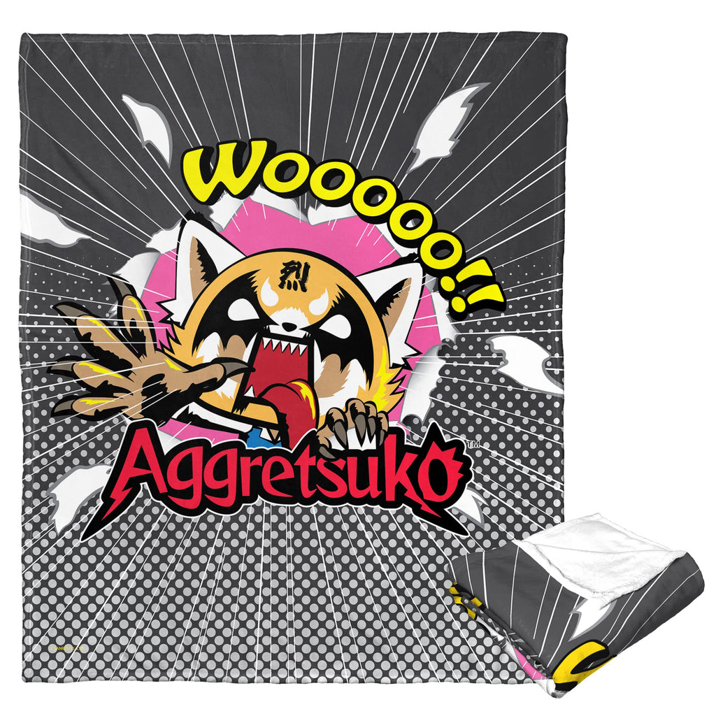 Northwest Aggretsuko Silk Touch Throw Blanket, 50'' X 60'', Wooo!