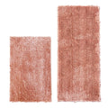 Civkor Bath Mats for Bathroom Pink,Bathroom Rugs Runner Long,Chenille Bathroom Rug Set 47x20 Plus 31x20 Non Slip Backing Extra S