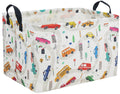 Essme Rectangular Boys Basket,Kids Storage Basket with Handles for Car Decor,Racing Storage Bin(Car)