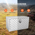 Vevor Underbody Truck Box, 30''  17''  18'' Pickup Storage Box, Heavy Duty Aluminum Diamond Plate Tool Box With Lock And Keys, W