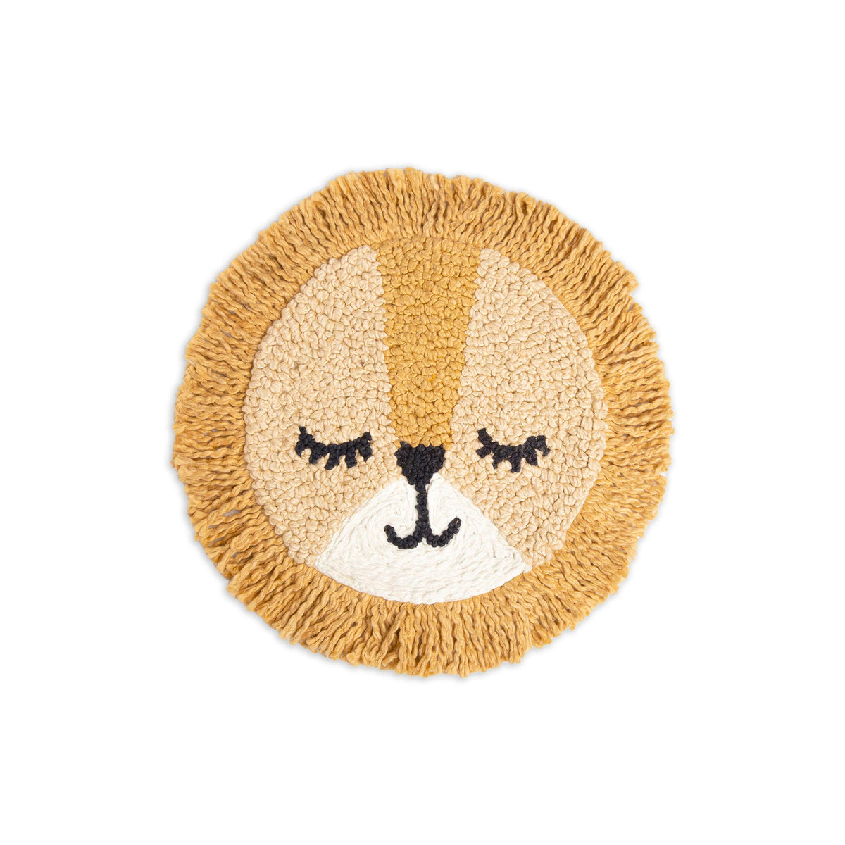 Crane Baby Safari Lion Pillow Nursery Decor, Decorative Round Animal Pillow for Nursery and Toddler Rooms, Lion, 12 x 12, Insert
