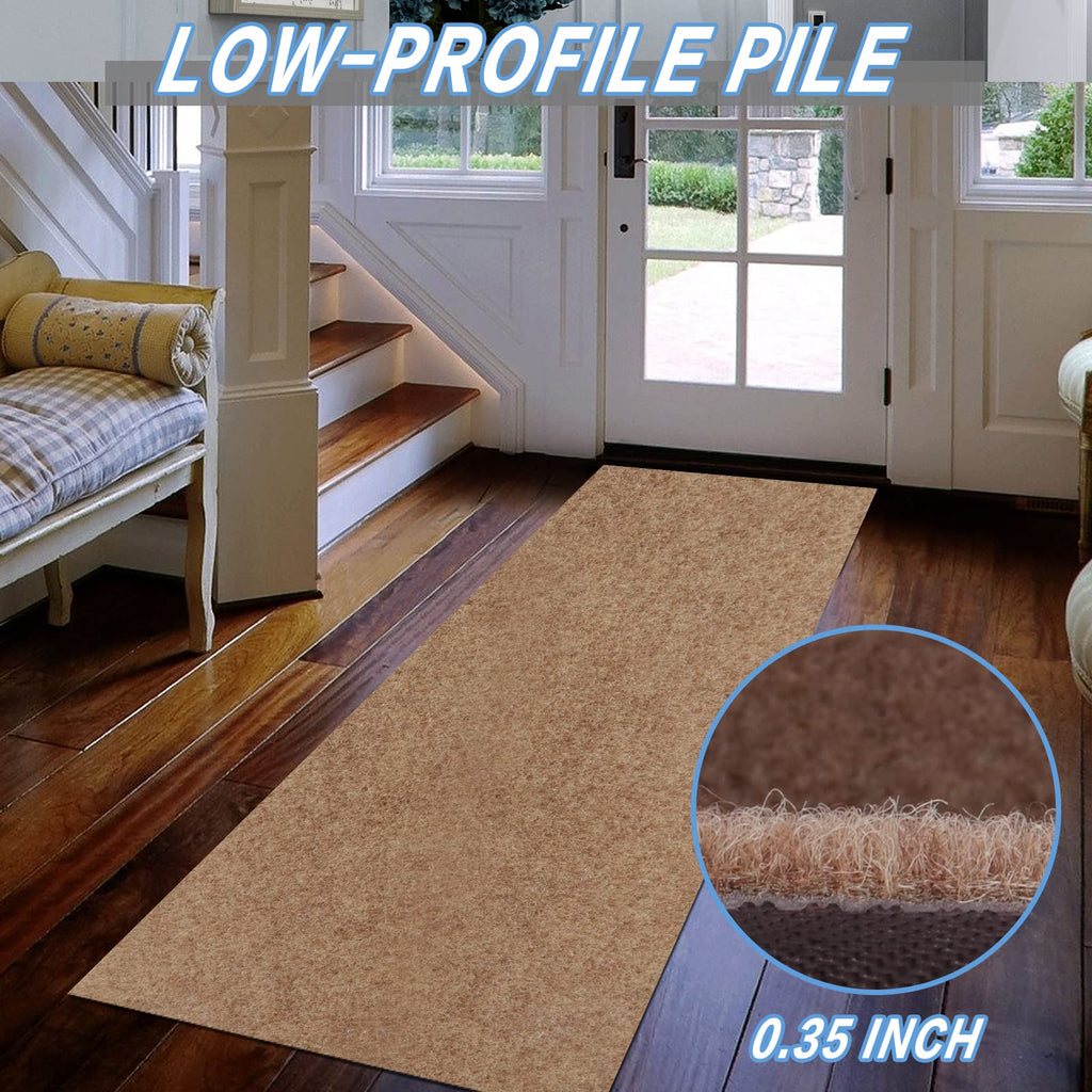 Freadem Runner Rugs 2' X 80' Indoor Outdoor Carpet Runner, Area Rugs With Anti-Slip Rubber Backing For Aisle Hallway Balcony Gar