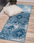 Unique Loom Sofia Collection Area Rug - Grand (3 3 x 19 8 Runner, Blue/ Ivory)