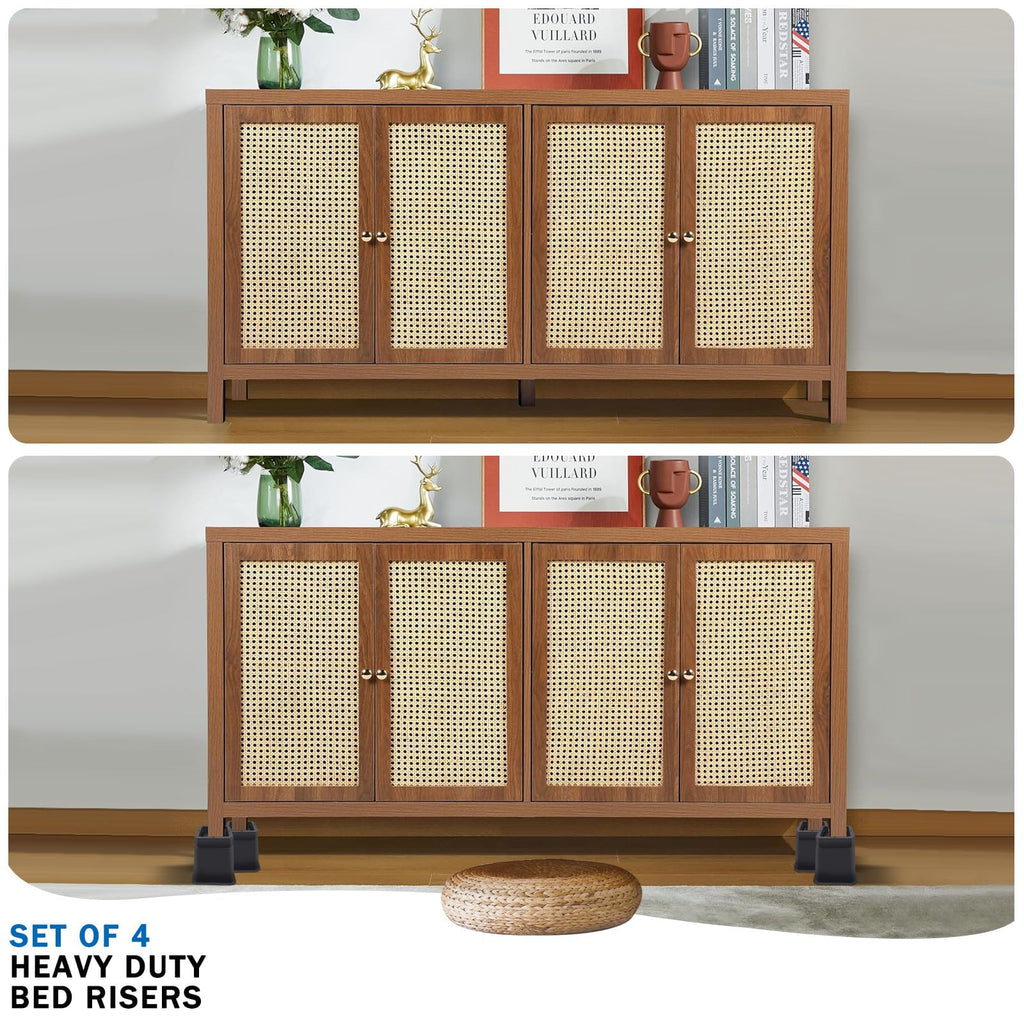 Annkut Bed Risers 12 Inch Heavy Duty,Elevation In Heights 1,2,3,4,5,6,7,8,9,10,11,12 Inch,Adjustable Furniture Risers For Chair