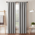 ECLIPSE Blackout Curtains for Bedroom-Darrell 37'' x 95'' Insulated Darkening Single Panel Rod Pocket Window Treatment Living Ro