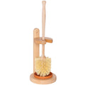 REDECKER Oiled Beechwood Toilet Brush Stand with Tampico Fiber Toilet Brush, 9-7/8 inches - Natural Bristles are Heat-Resistant 