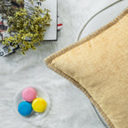 Throw Pillow Cases Calitime Pack Of 2 Cotton Thread Stitching Edges Solid Dyed Soft Chenille Cushion Covers For Couch Sofa Home