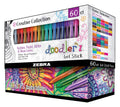 Zebra Pen Doodlerz Gel Stick Pen Mega Set, Bold Point, 1.0Mm, Assorted Glitter, Neon, Metallic, Pastel Colors, 60 Pack (41960) -
