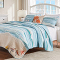Greenland Home Maui Quilt Set, Full/Queen (5 Piece), Multi