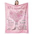 Gevuto 13 Year Old Girl Gifts For Birthday Blanket,13Th Birthday Decorations For Girls Throw 50' X 60',Gifts For 13 Year Old G