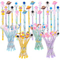 Ulema 48 Pieces Cute Stackable Pencils for Kids Space Study Supplies Translucent Multi Point Push Fun Cool Pencils Gifts for Cla