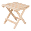 Shine Company Square Wooden Folding Solid Wood Side Table, Outdoor Adirondack Small Patio Table, Natural