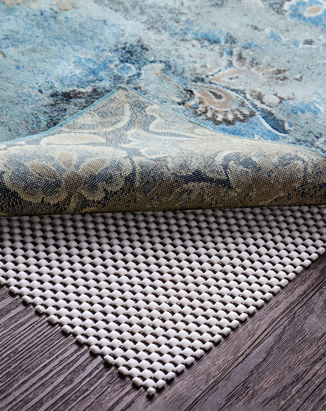 Veken 4x6 Rug Pad Gripper for Hardwood Floors, Non Slip Rug Pads for Area Rugs, Thick Rug Grippers for Tile Floors, Under Carpet