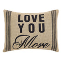 Vhc Brands Burlap Graphic Pillow, 14X18, Love You More