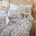 Highbuy White Full Comforter Set Blue Floral Comforter Sets For Women Girl Coquette Aesthetic Boho Comforter Full Size Bedding C