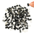 Ykimok 120Pcs Mini Binder Clips, 5/8 Inch(15Mm), Paper Clamps Small Size For Office Supplies, Black