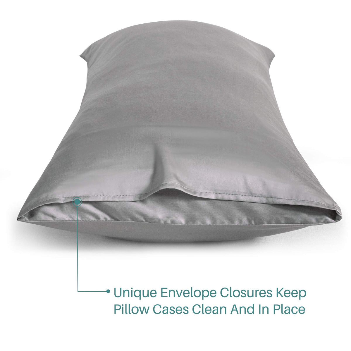 Oubonun 100% Cotton Body Pillowcase - 800 Thread Count/21X54, Moisture Absorbent And Breathable, Premium Hotel Body Pillow Cover For All Seasons, Light Gray