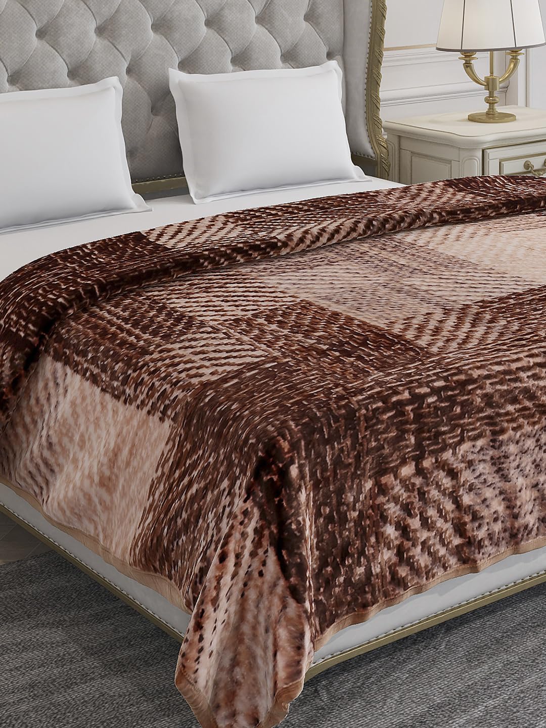 Monte Carlo Double Bed Heavy Winter Blanket (160 X 220) Denny PVC 600 GSM | 3 KG 1 Ply 1 Blanket (160 X 220) (220 CM X 240 CM) B