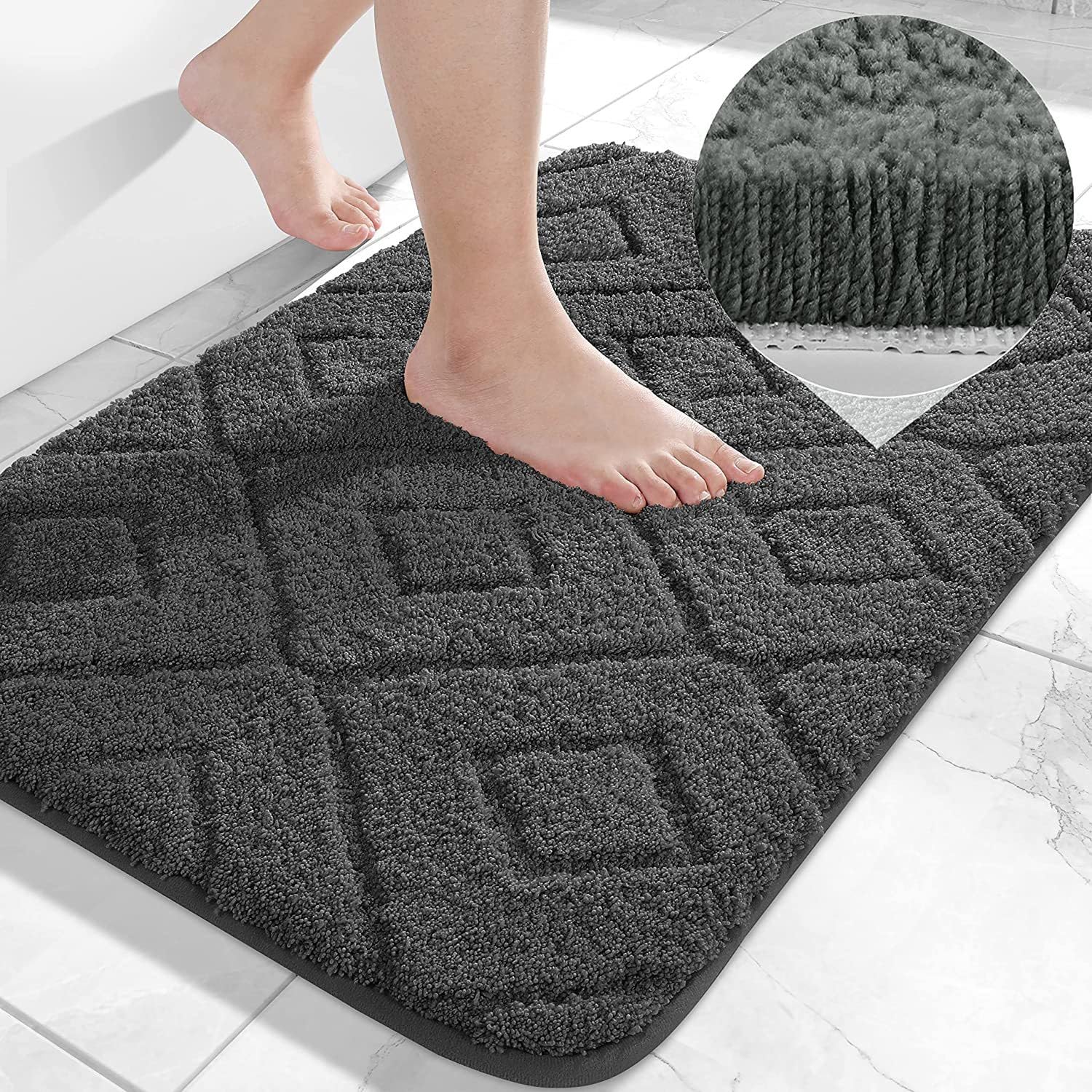 MAA HOME CONCEPT Super Soft Microfiber 2000 GSM Bath Mat Super Absorbent AntiSkid Door