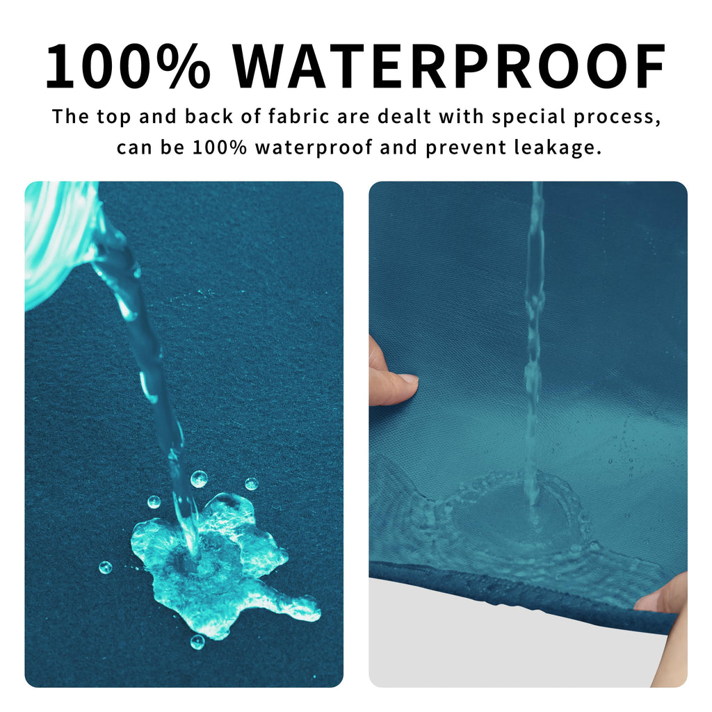 Easy-Going 100% Dual Waterproof Stretch Ottoman Cover 40X40X15Inch Square Folding Storage Stool Furniture Protector Soft Slipcov