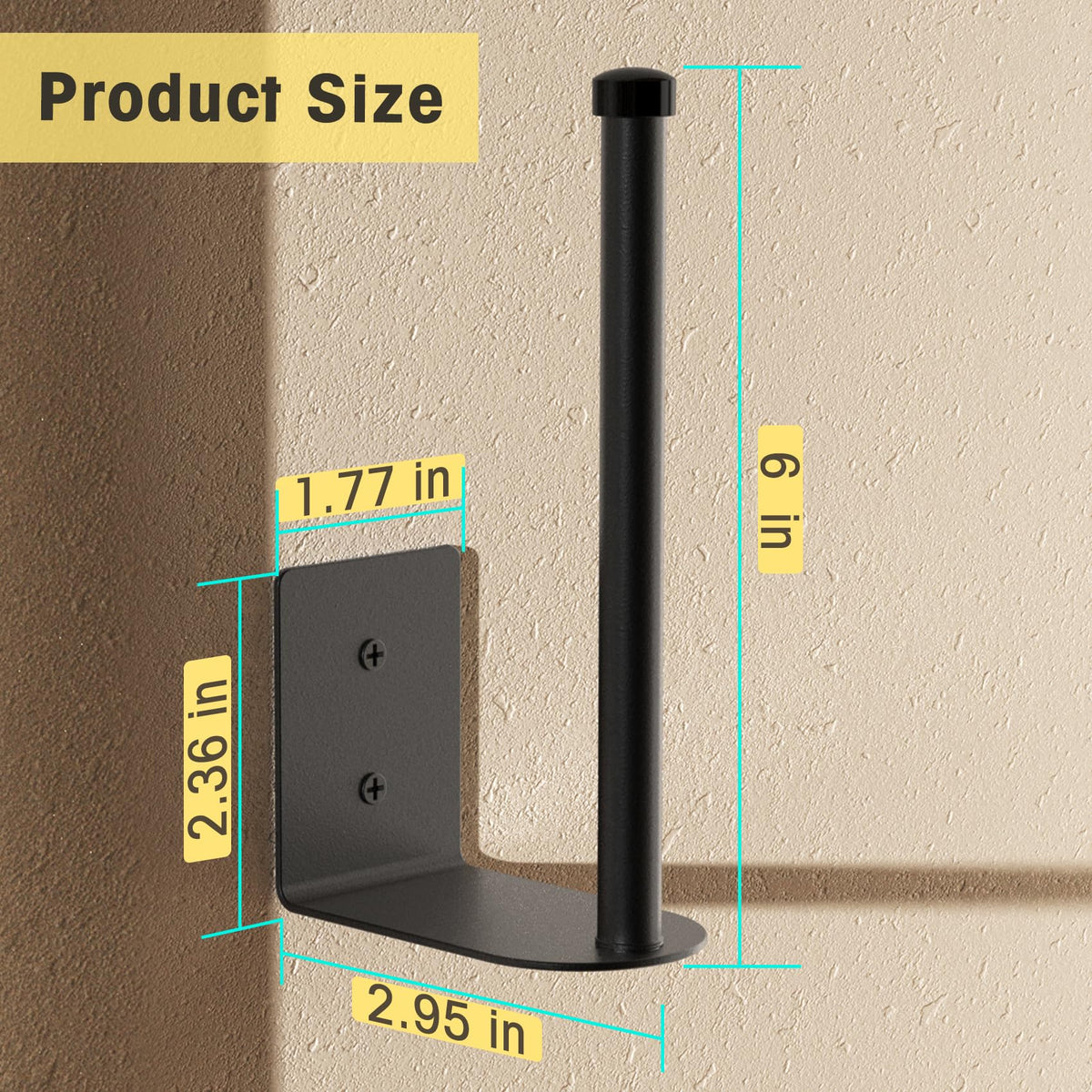 Durmmur 2 Pack Black Stainless Steel Hat Racks for Baseball Caps - Strong Adhesive/Wall Drilled Hat Organizer for Bedroom, Closet
