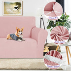 Znsayotx Super Stretch Loveseat Covers (55'-69'), New Striped Love Seat Slipcover, Dogs Pet Friendly Anti-Slip Couch Protector Spandex Durable 2 Seater Fabric Sofa Cover (Chintz Rose, Loveseat)