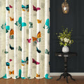 Story@Home Window Curtains 5 Feet Long 2 Piece | Bohemian Cotton Curtain | Floral Printed | Light Filtering Curtain | Curtains F