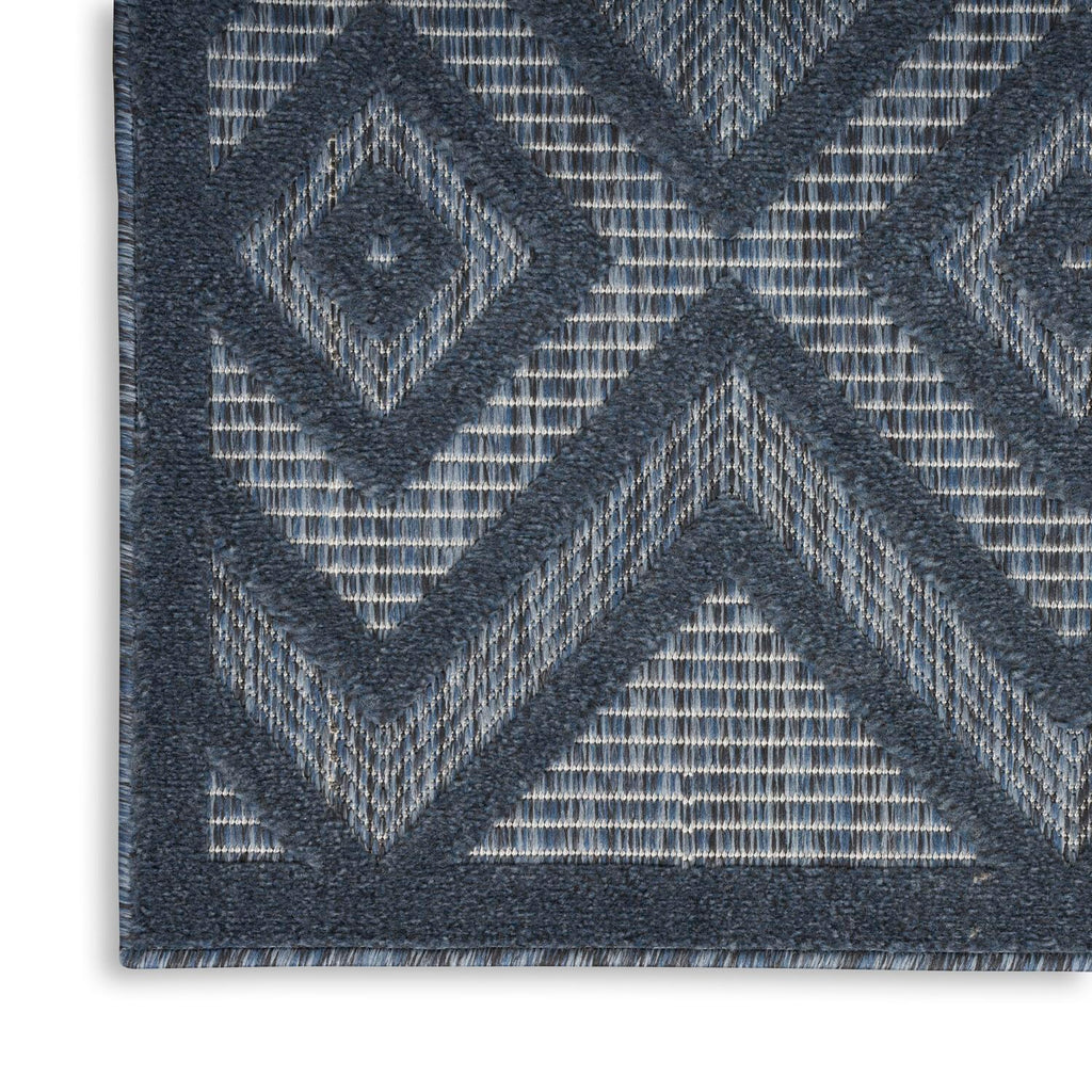 Nourison Versatile Indoor/Outdoor Navy Blue 7' X 10' Area Rug, Easy Cleaning, Non Shedding, Bed Room, Living Room, Dining Room, Deck, Backyard, Patio, High Traffic Area (7X10)
