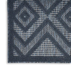 Nourison Versatile Indoor/Outdoor Navy Blue 7' X 10' Area Rug, Easy Cleaning, Non Shedding, Bed Room, Living Room, Dining Room, Deck, Backyard, Patio, High Traffic Area (7X10)