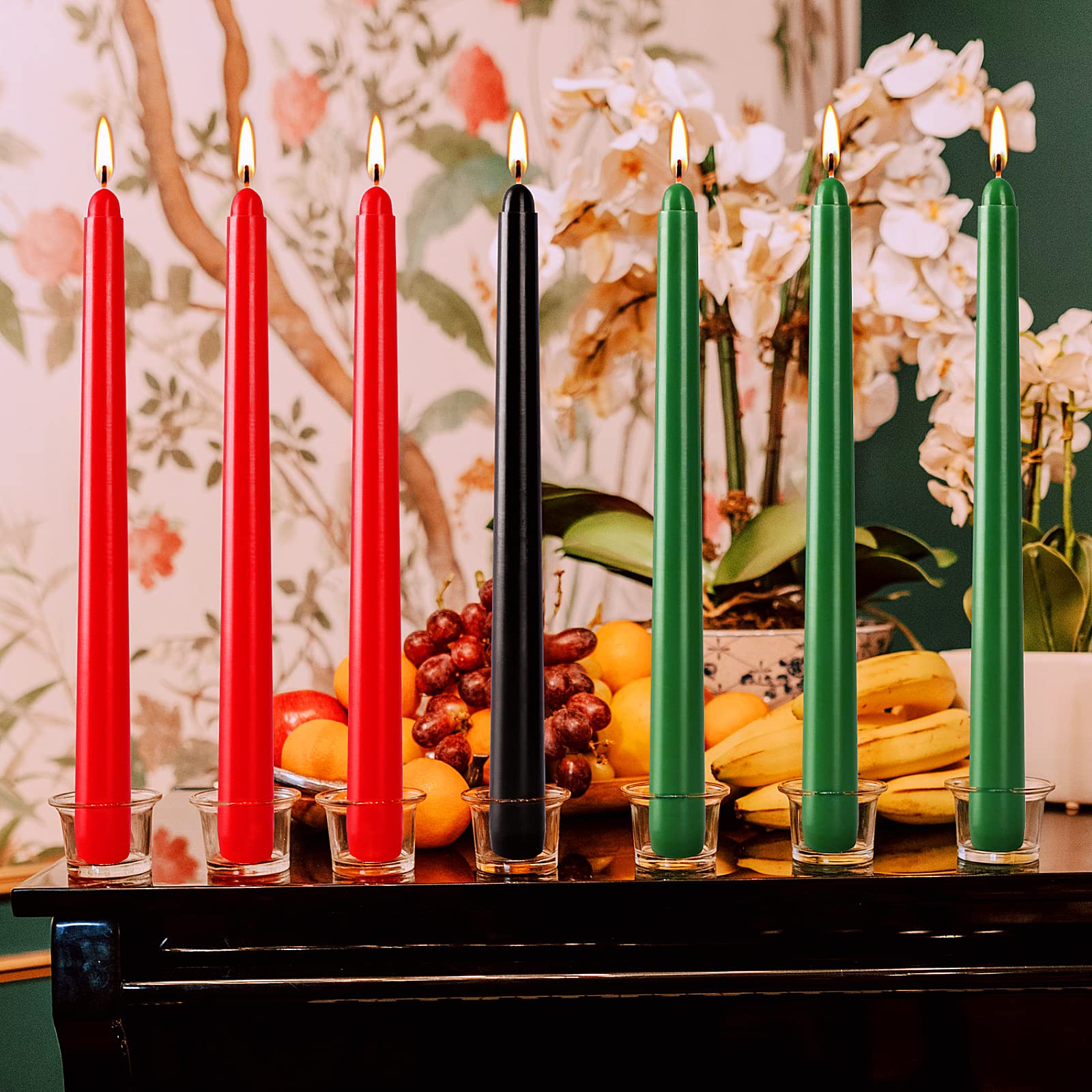 10 Inch Red Taper Candles-Set Of 4 Tapered Candle, Tall Candlesticks,Home Dinner Candle, Party, Wedding, Halloween, Christmas Ca