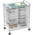 Simple Houseware Utility Cart with 12 Drawers Rolling Storage Art Craft Organizer on Wheels