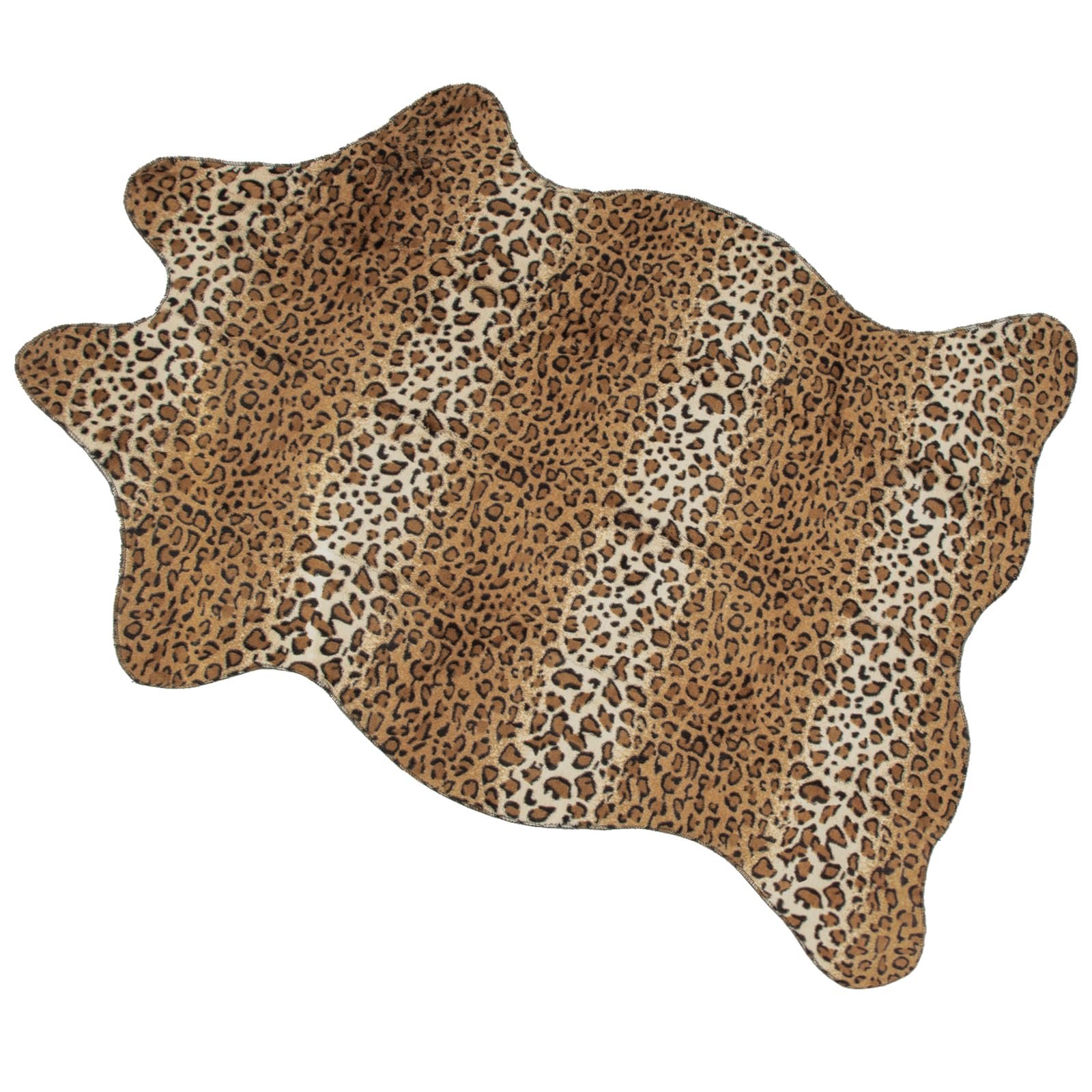 MACEVIA Leopard Rug Cheetah Print Rugs Western Decor for Living Room Bedroom Faux Animal Area Carpet Non-Slip 59 L x 47.2 W(4.9f