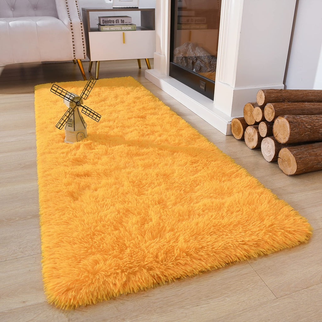 Chicrug Soft Runner Rug For Bedroom Living Room Plush Fluffy Rug 2X6 Feet, Shag Furry Runner Rug Carpet Non Shedding For Nursery