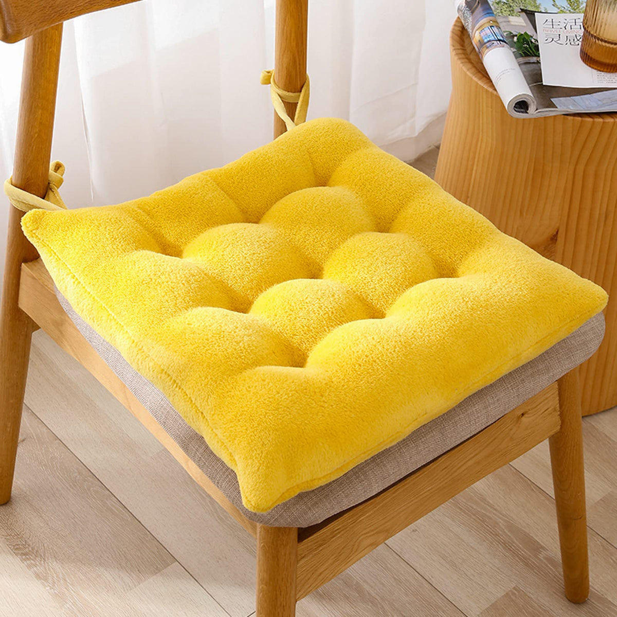 Gruytoie Round Chair Seat Cushions, Comfortable Garden Kitchen Patio Sofa Seat Pads Dining Chair Cushion Pad, For Indoor Outdoor