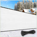 ColourTree Customized Size Fence Screen Privacy Screen White 4 x 198 - Commercial Grade 170 GSM - Heavy Duty - 3 Years Warrant