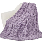 Flannel Twin Blanket Throw For Bed 60'X80' Purple Lavender Soft Fleece Blankets Twin Size Lavender Warm Bed Throw Blankets For