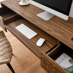 Modway Merit 60&Quot; Modern Wood Wall-Mount Design Office Desk In Walnut