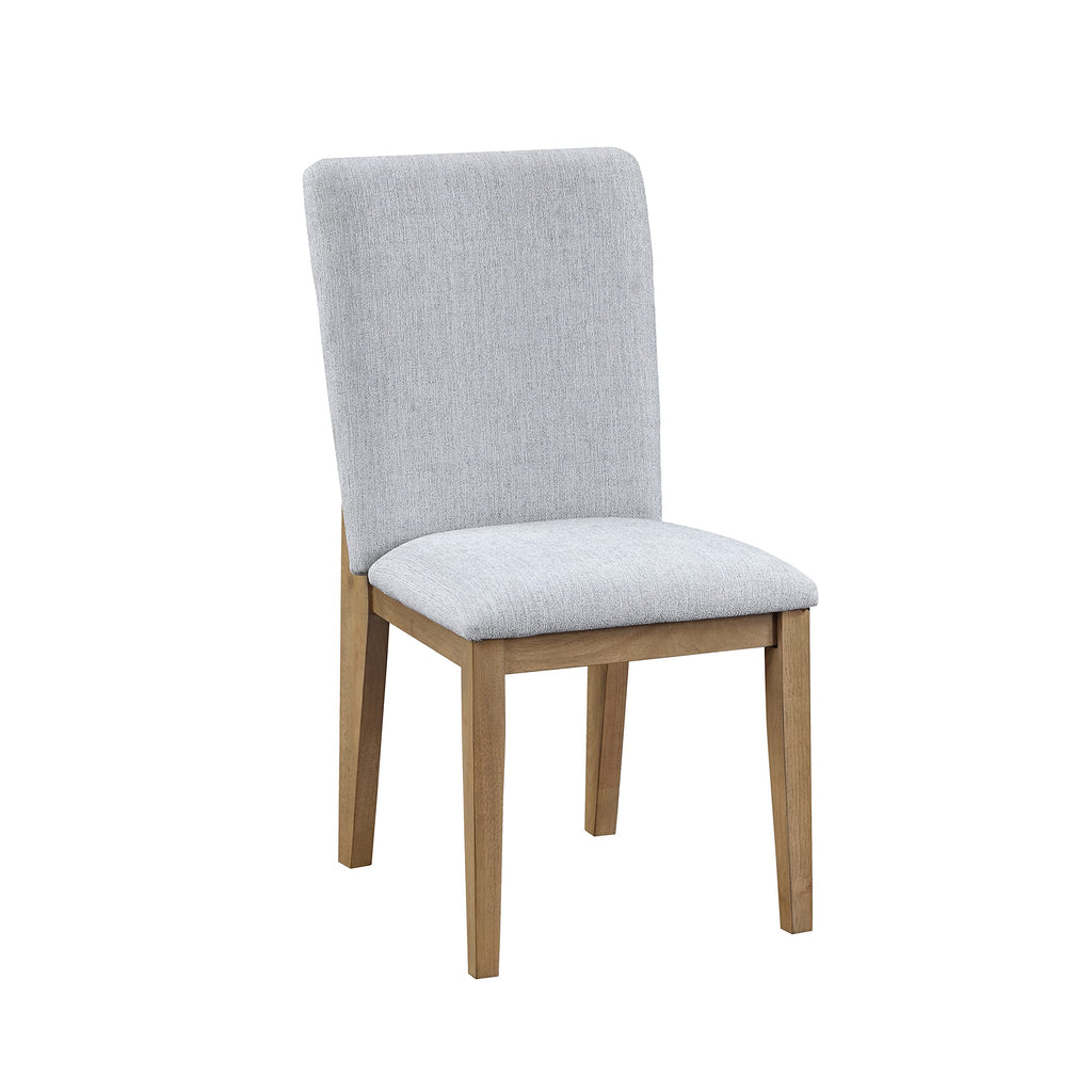 LILOLA LIVING Delphine Set of 2 Gray Linen Fabric Dining Chair