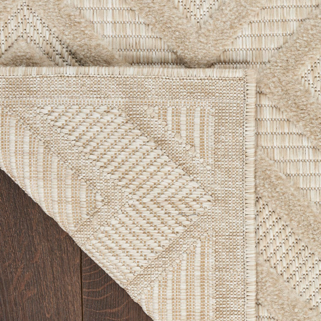 Nourison Versatile Indoor/Outdoor Cream 4' X 6' Area Rug, Easy Cleaning, Non Shedding, Bed Room, Living Room, Dining Room, Backyard, Deck, Patio (4X6)