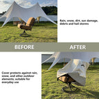 Lsongsky Outdoor Swivel Lounge Chair Cover 2 Pack,(35 W X 37 D X 38.5 H Inches)100% Waterproof Heavy Duty Outdoor Chair Covers,Patio Furniture Cover For Swivel Patio Chair,White&Grayish Green