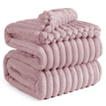 Bedsure Pink Fleece Blanket For Couch - Super Soft Cozy Blankets For Women, Cute Small Blanket For Girls, 90X90 Inches