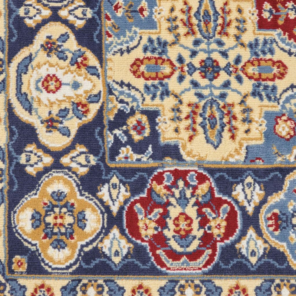 HomeRoots 522273 8 x 10 ft. Red Damask Power Loom Rectangle Traditional Area Rug