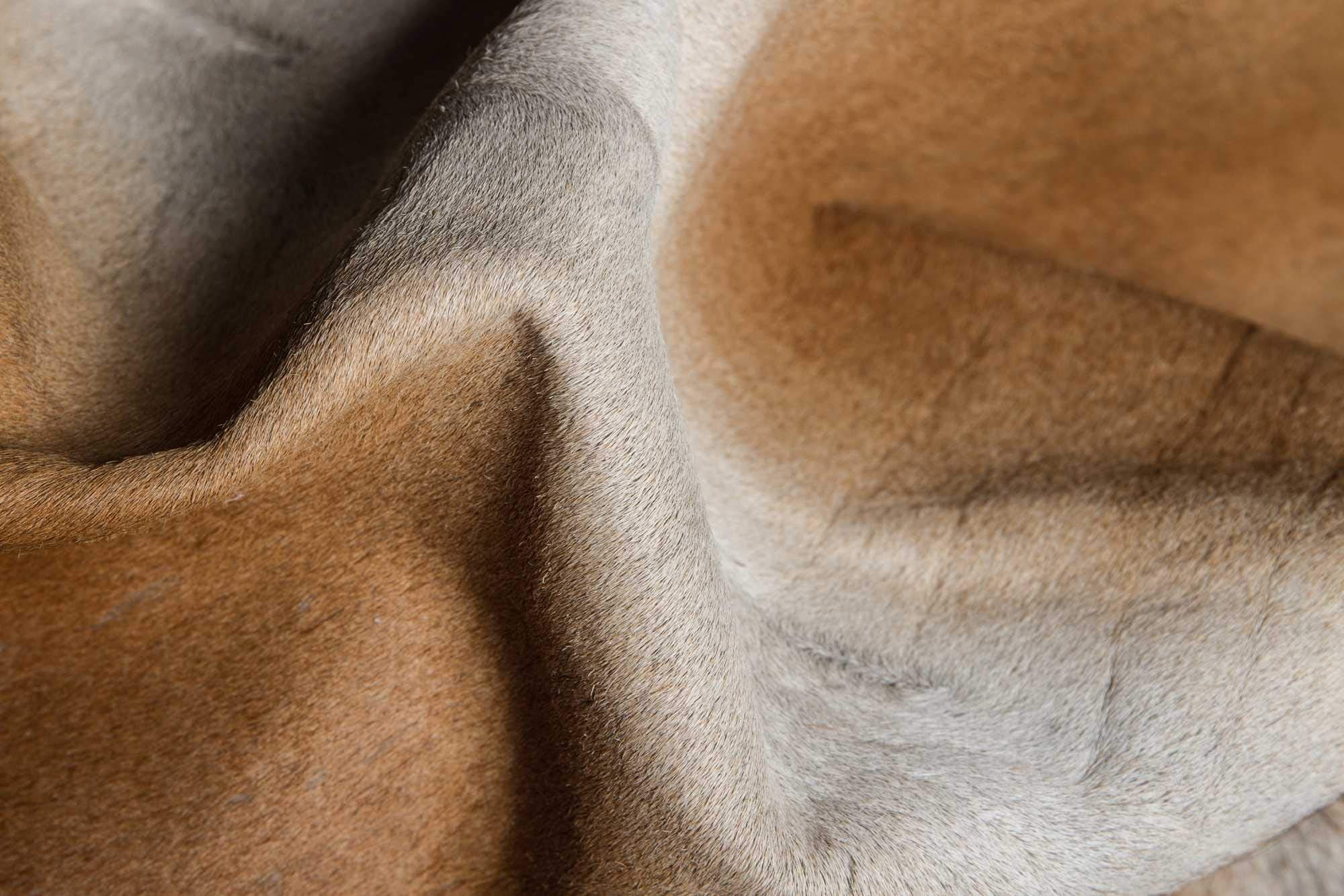 HomeRoots Decor 72' X 84' Cowhide Microsuede Rug - Tan