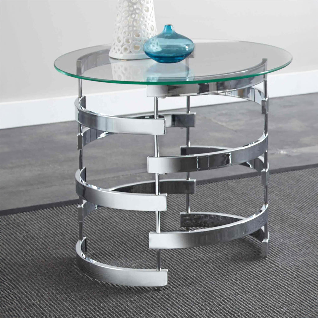 Steve Silver Company Teegan End Table, 23" W x 23" D x 25" H, Grey